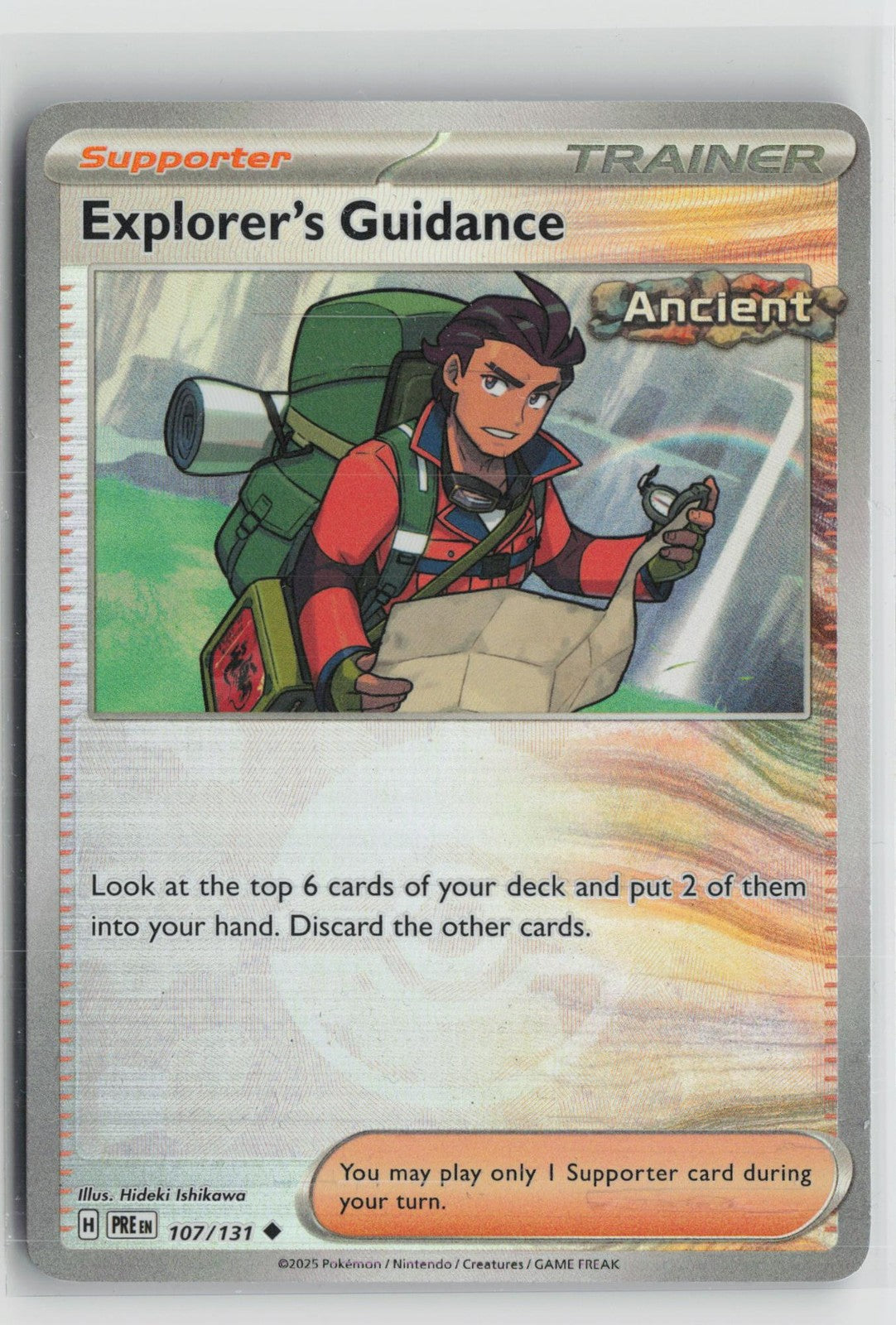 Poke Ball Explorer's Guidance 107/131 Uncommon Prismatic Evolutions Pokemon NM
