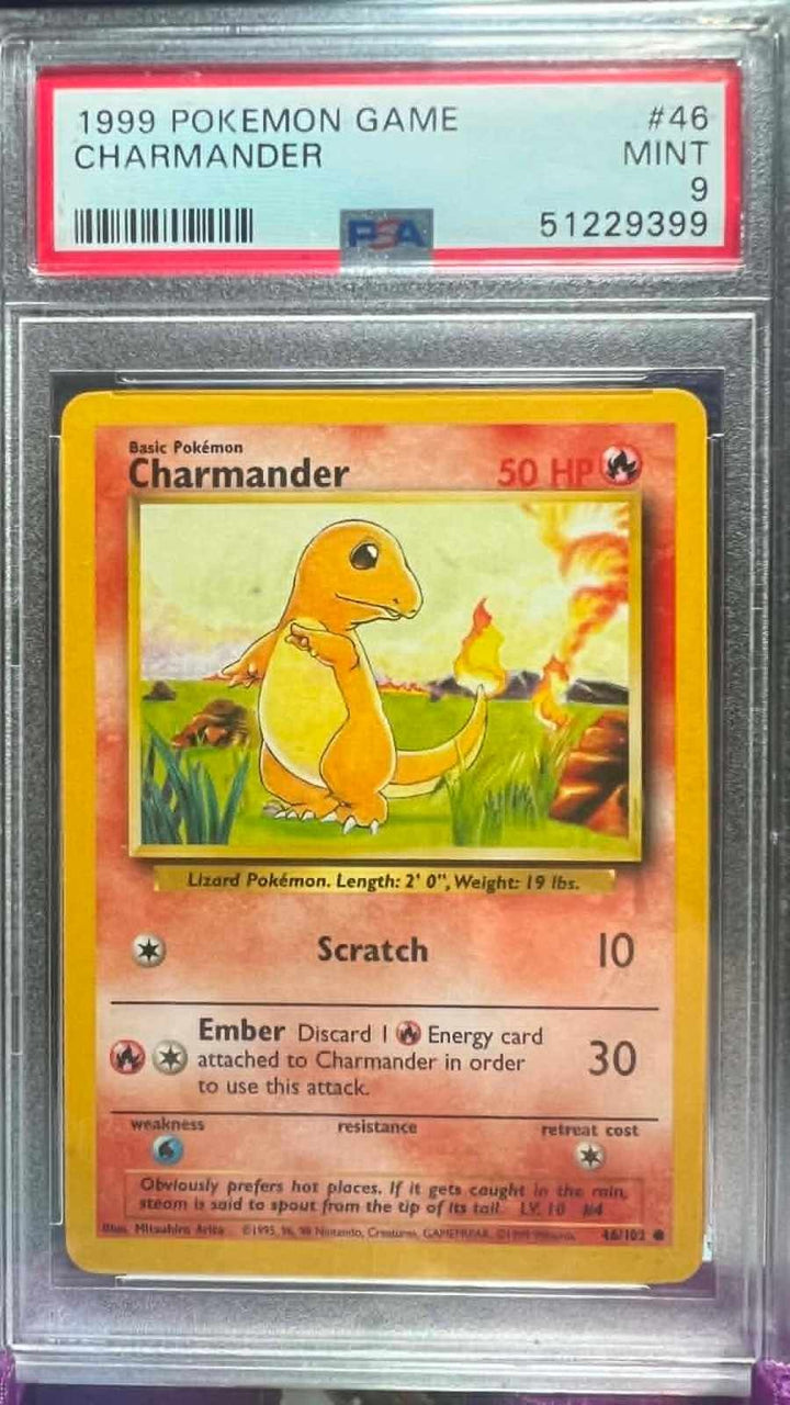 Charmander 46/102 Game Pokemon PSA 90