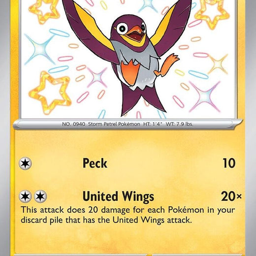 Wattrel 145/091 Paldean Fates PAF Shiny Rare Near Mint Pokemon 2024