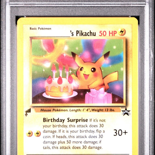 PSA 10 BIRTHDAY PIKACHU Pokemon World Collection #24 2000 Stamped English ____'s
