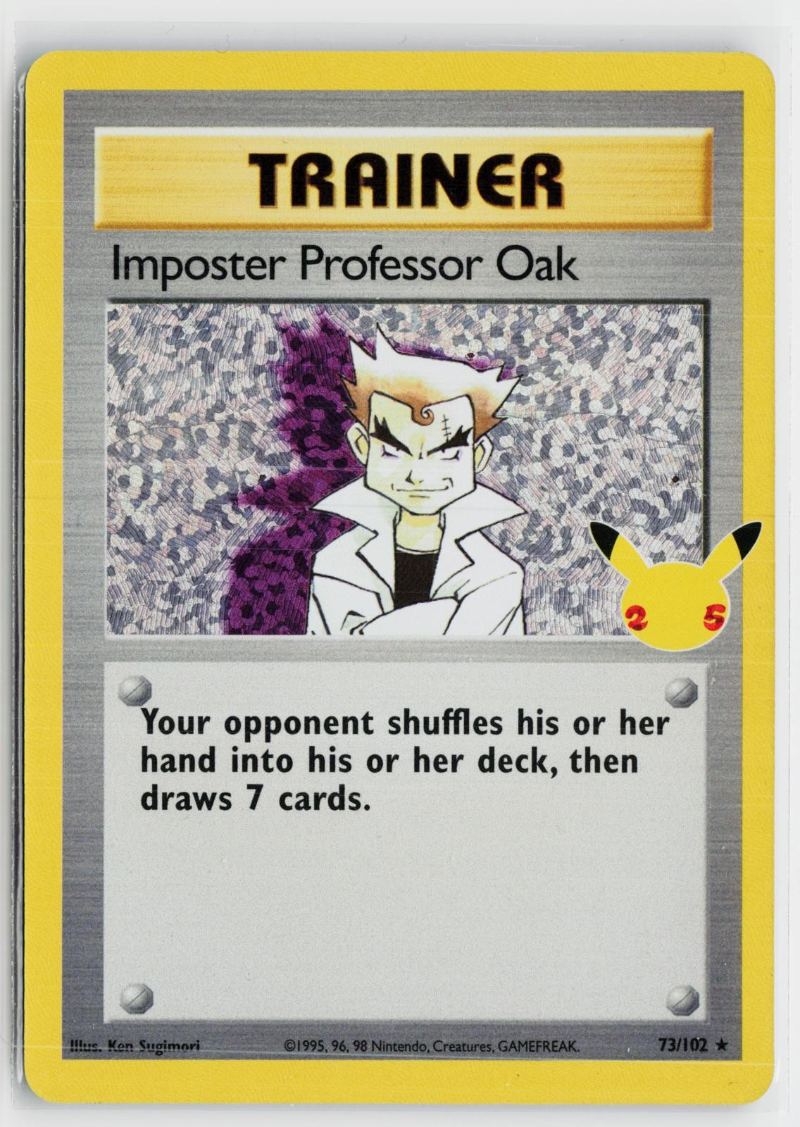 Imposter Professor Oak 73/102 Celebrations: Classic Collection NM Holo Pokemon