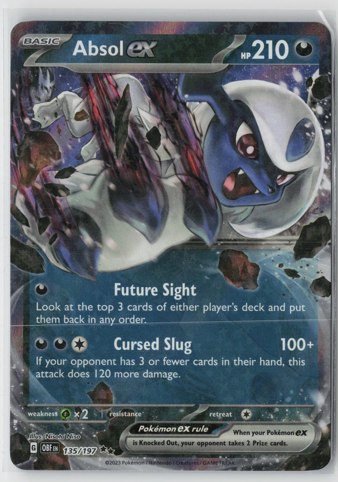 Absol ex Double Rare SV03: Obsidian Flames 135/197 NM
