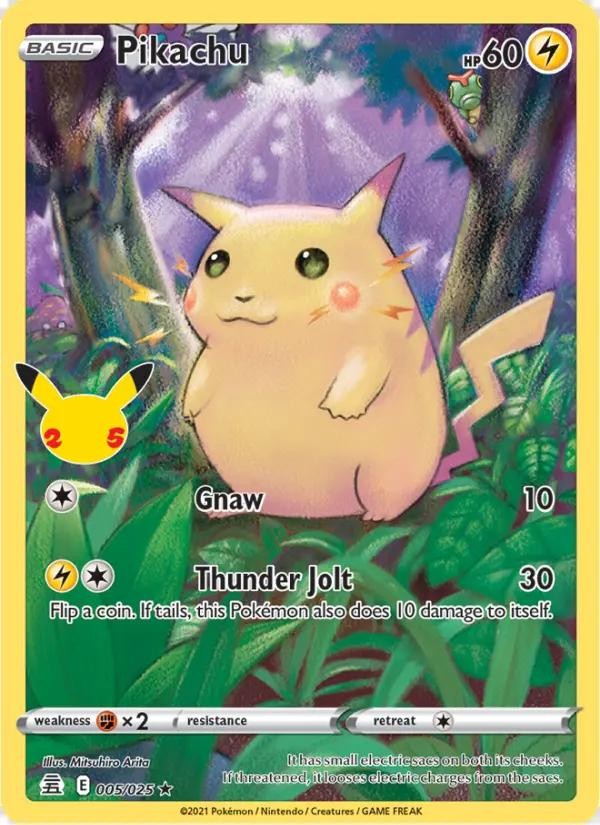 Pikachu 005/025 Celebrations CEL Rare Holo Pokemon mint Sword & Shield 005 2021