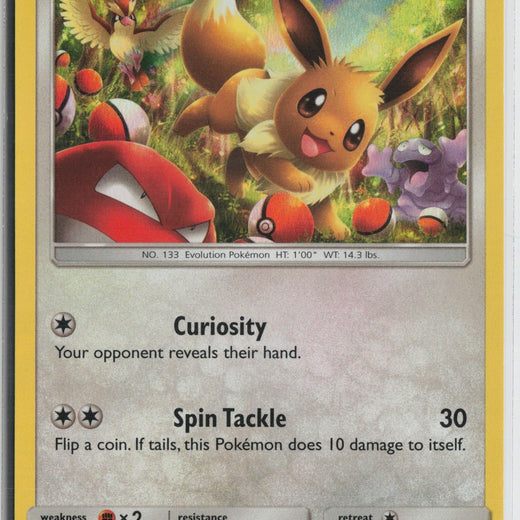 Eevee 48/68 Holo Rare Hidden Fates Pokemon NM0