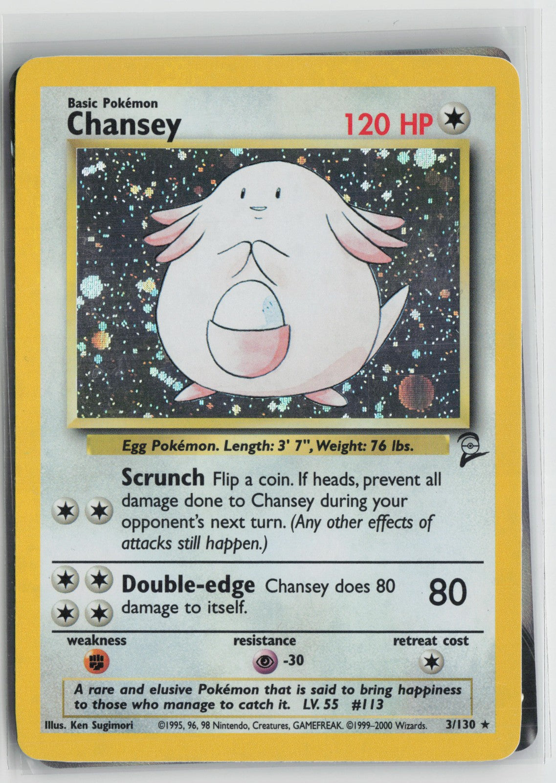 Chansey Holo Rare Base Set 2 003/130 NM