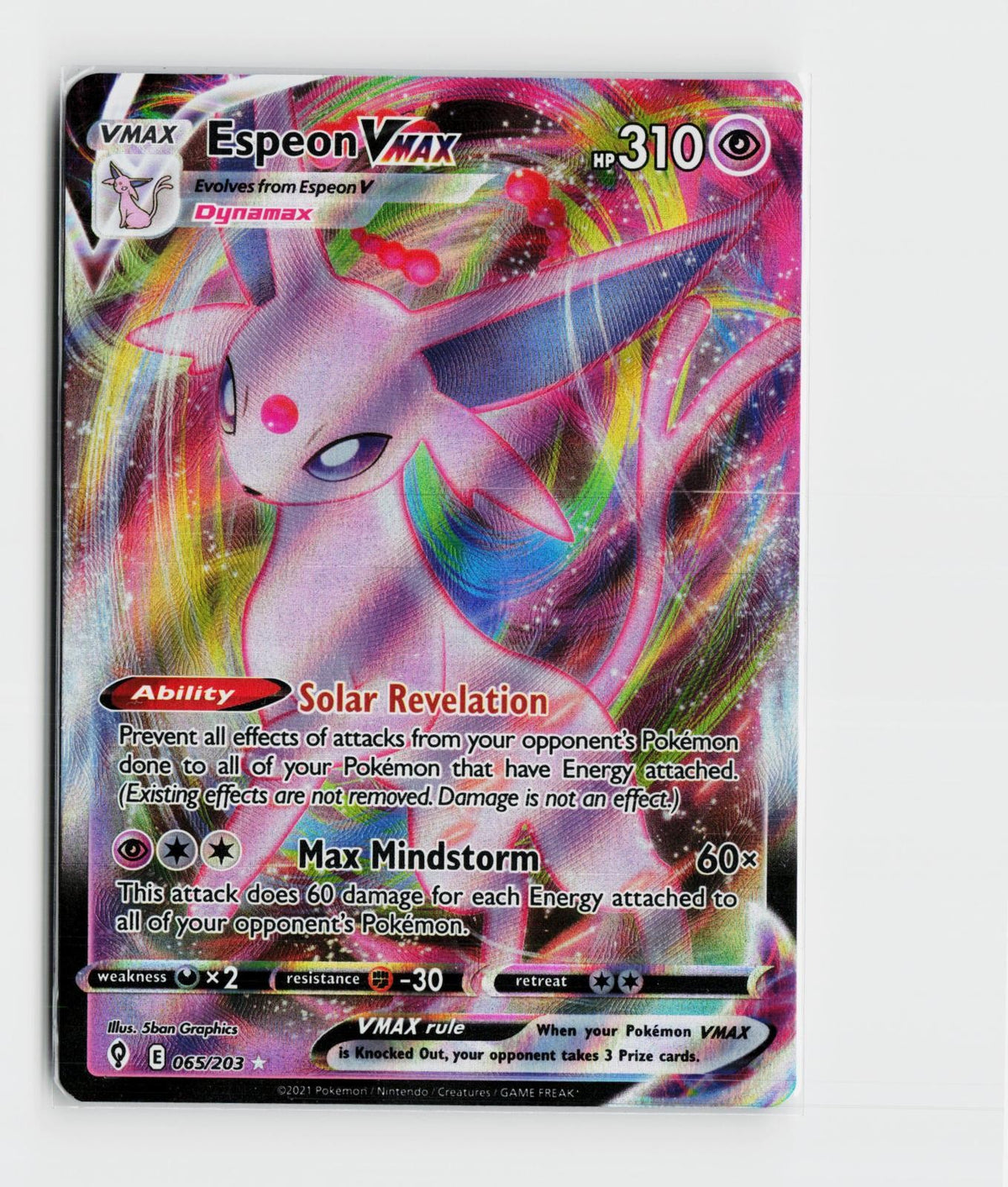 Espeon VMAX 065/203 Evolving Skies NM Holo VMAX Rare Pokemon
