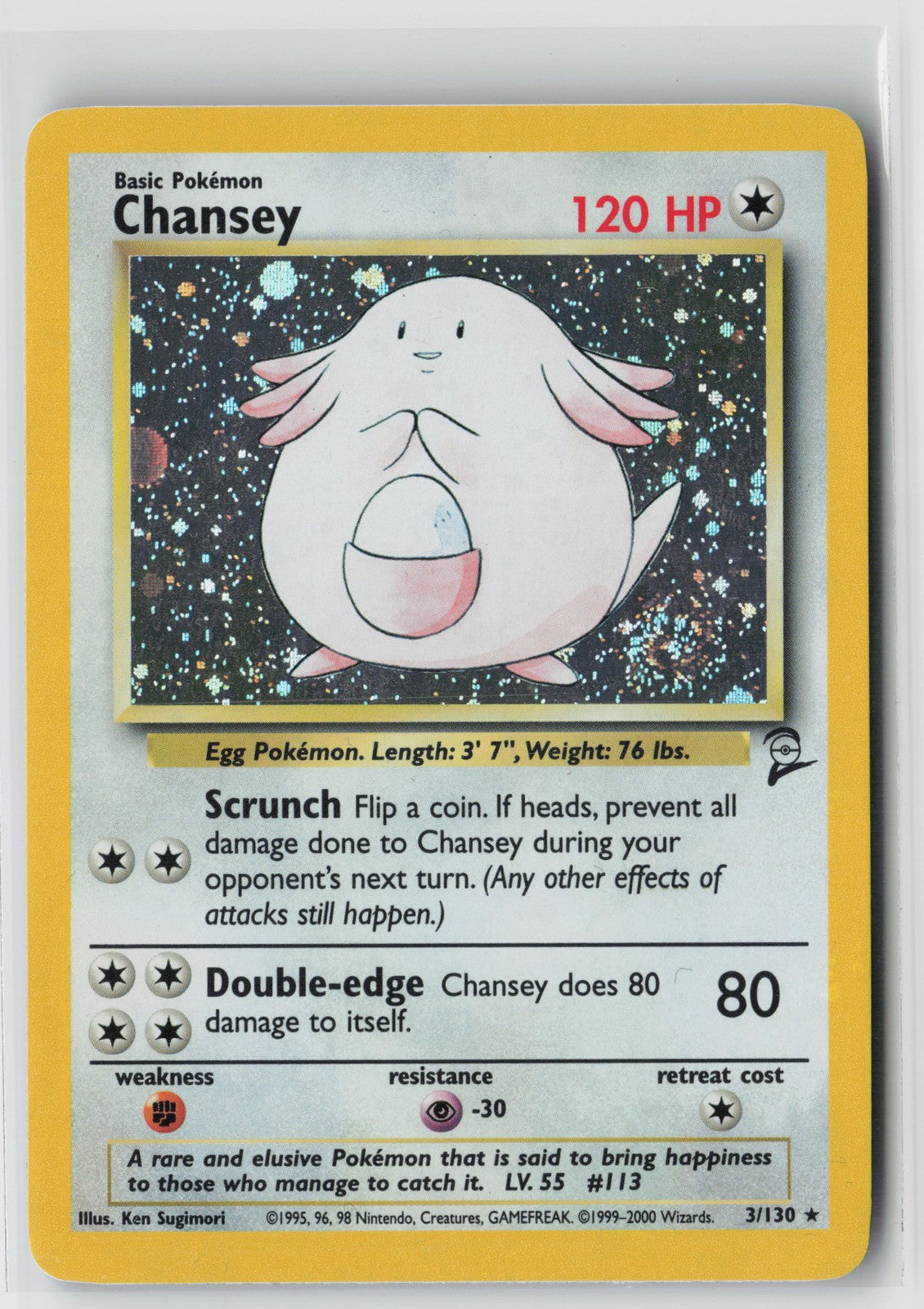 Chansey Holo Rare Base Set 2 003/130 NM