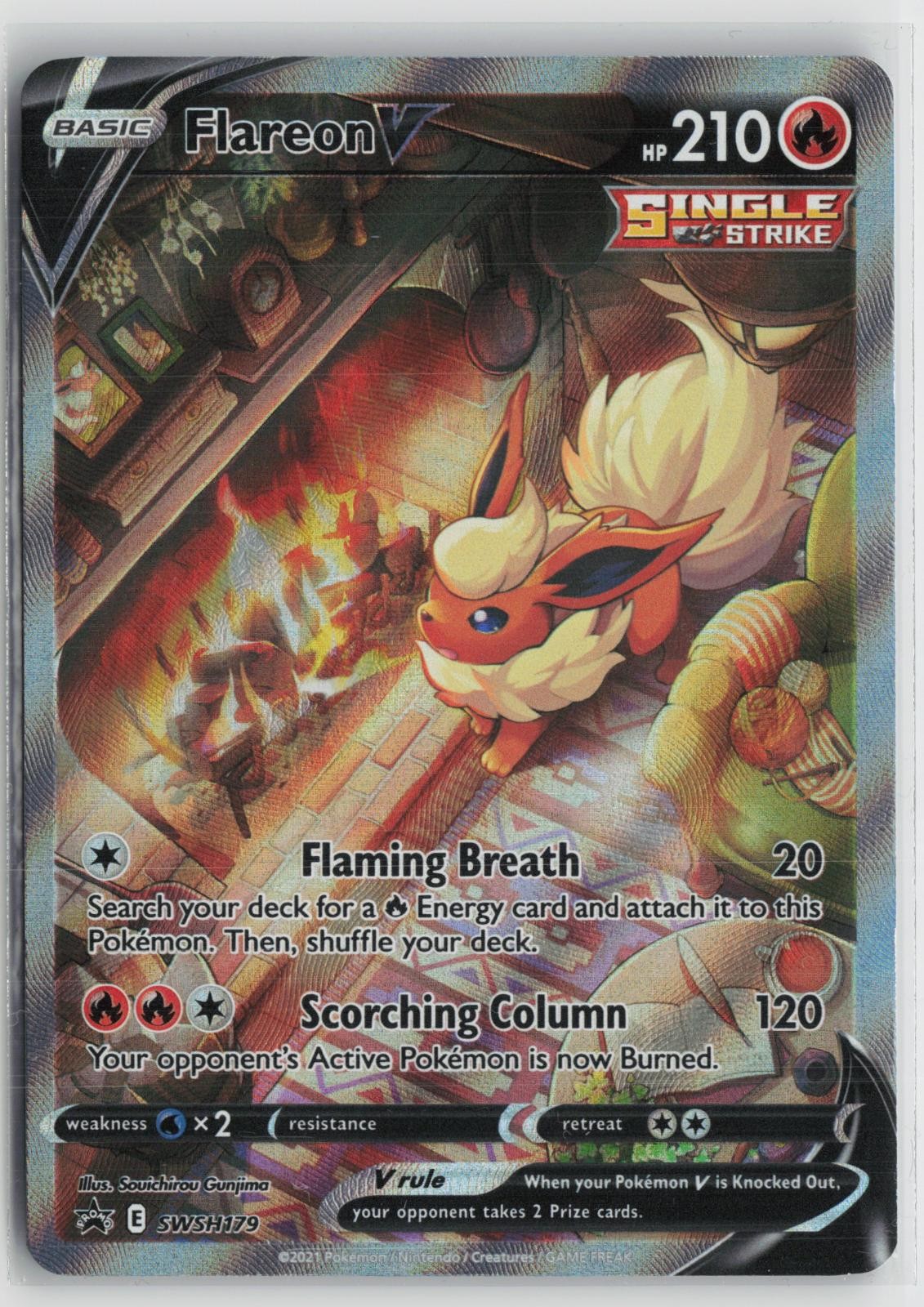 Flareon V SWSH179 Holo Promo Sword & Shield Promo Pokemon NM