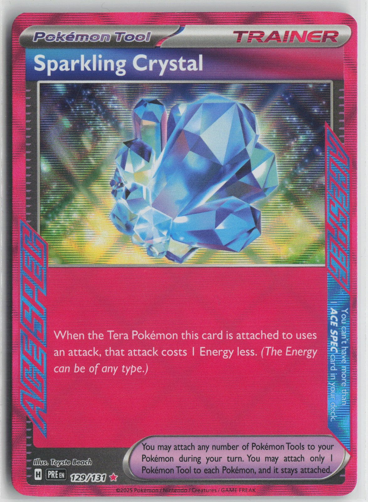 Sparkling Crystal ACE SPEC Rare SV07: Stellar Crown 142/142 NM