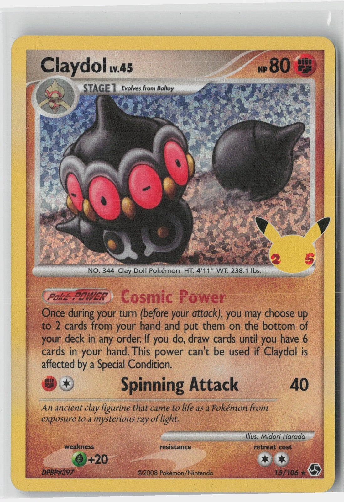 Claydol Classic Collection Celebrations: Classic Collection 15/106 NM