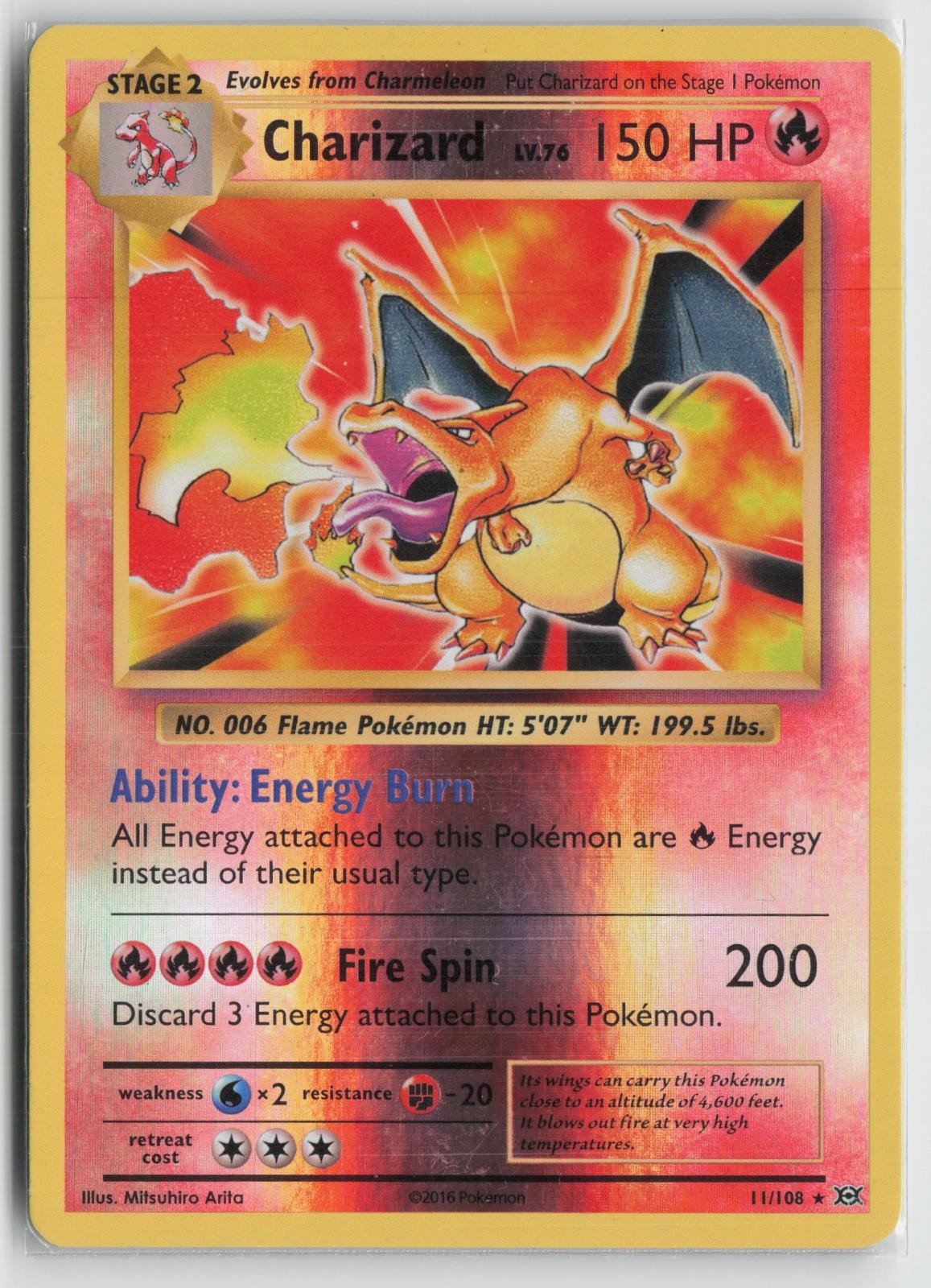 Charizard 11/108 Holo Rare Evolutions Pokemon LP