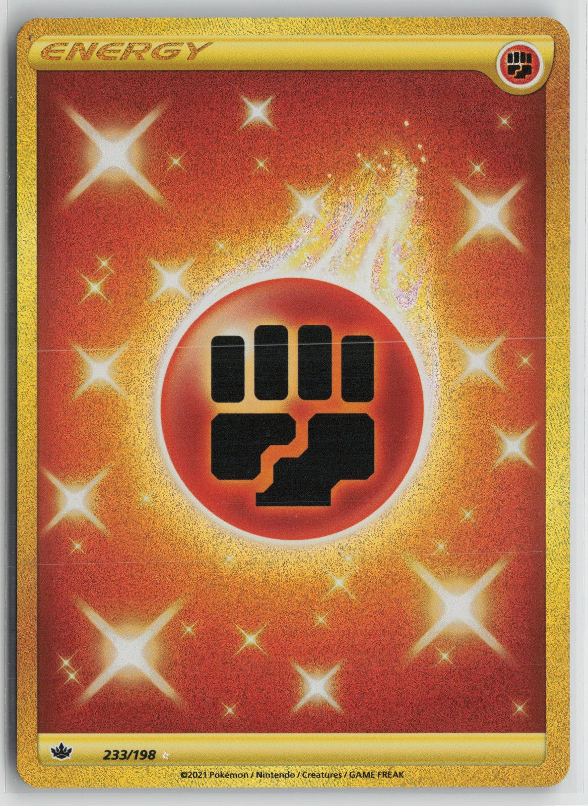 Fighting Energy (Secret) Secret Rare SWSH06: Chilling Reign 233/198 NM