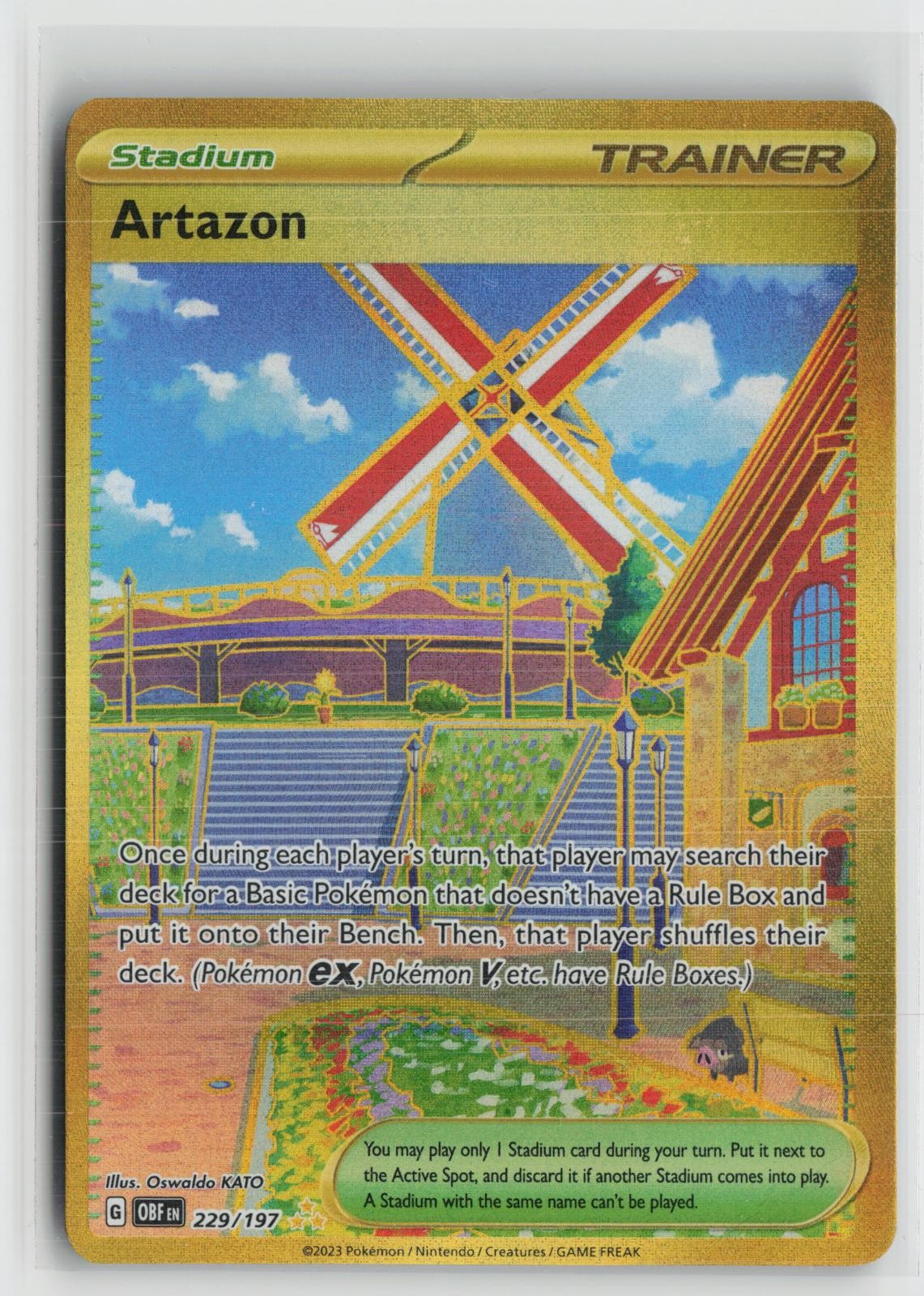 Artazon 229/197 Hyper Rare Obsidian Flames Pokemon NM