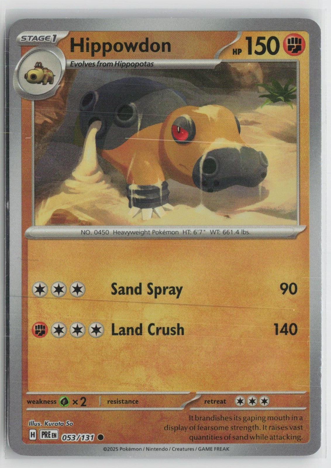 Poke Ball Hippowdon 053/131 Prismatic Evolutions Pokemon NM