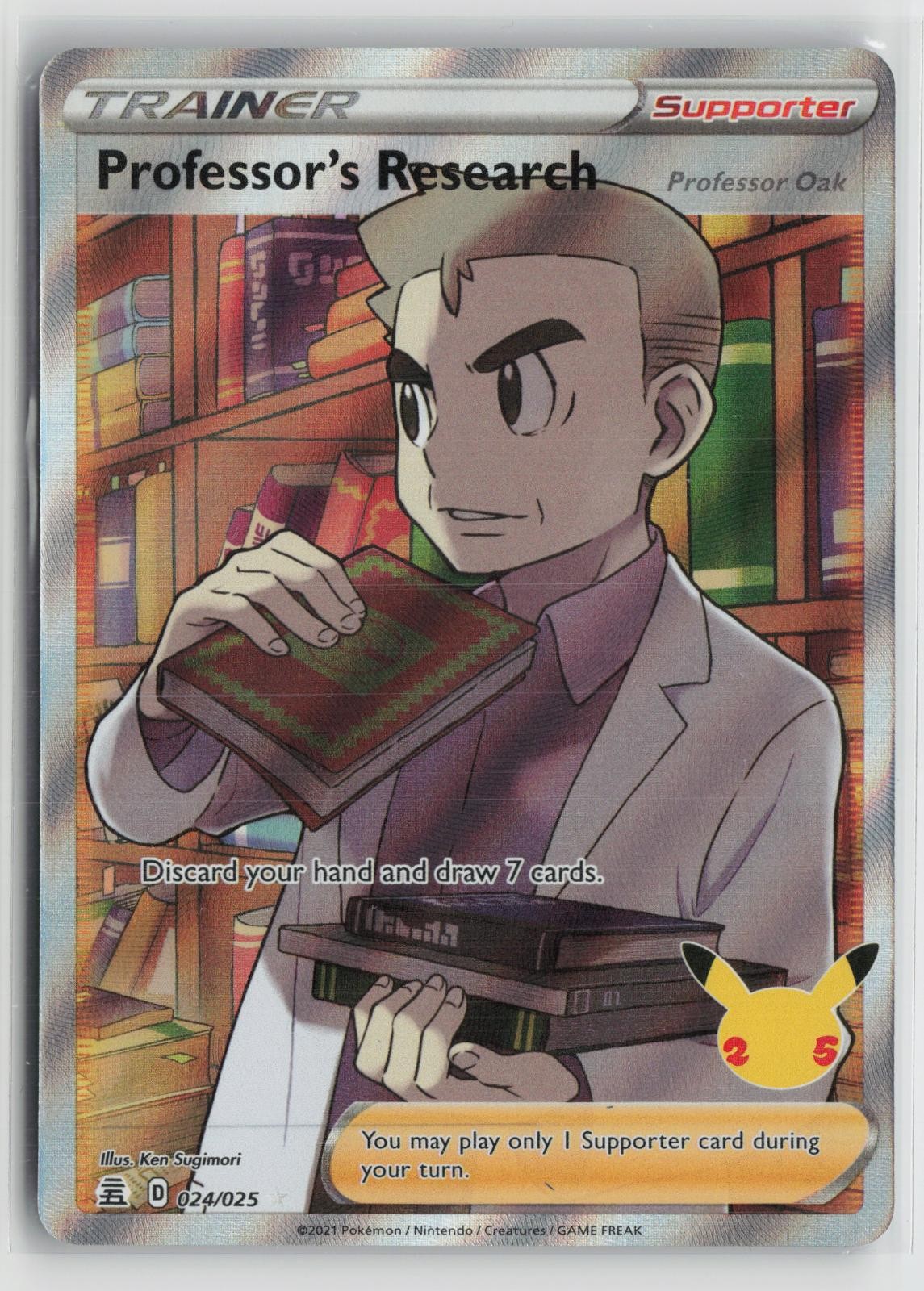 Professor's Research (Professor Oak) 024/025 Ultra Rare Celebrations Pokemon NM