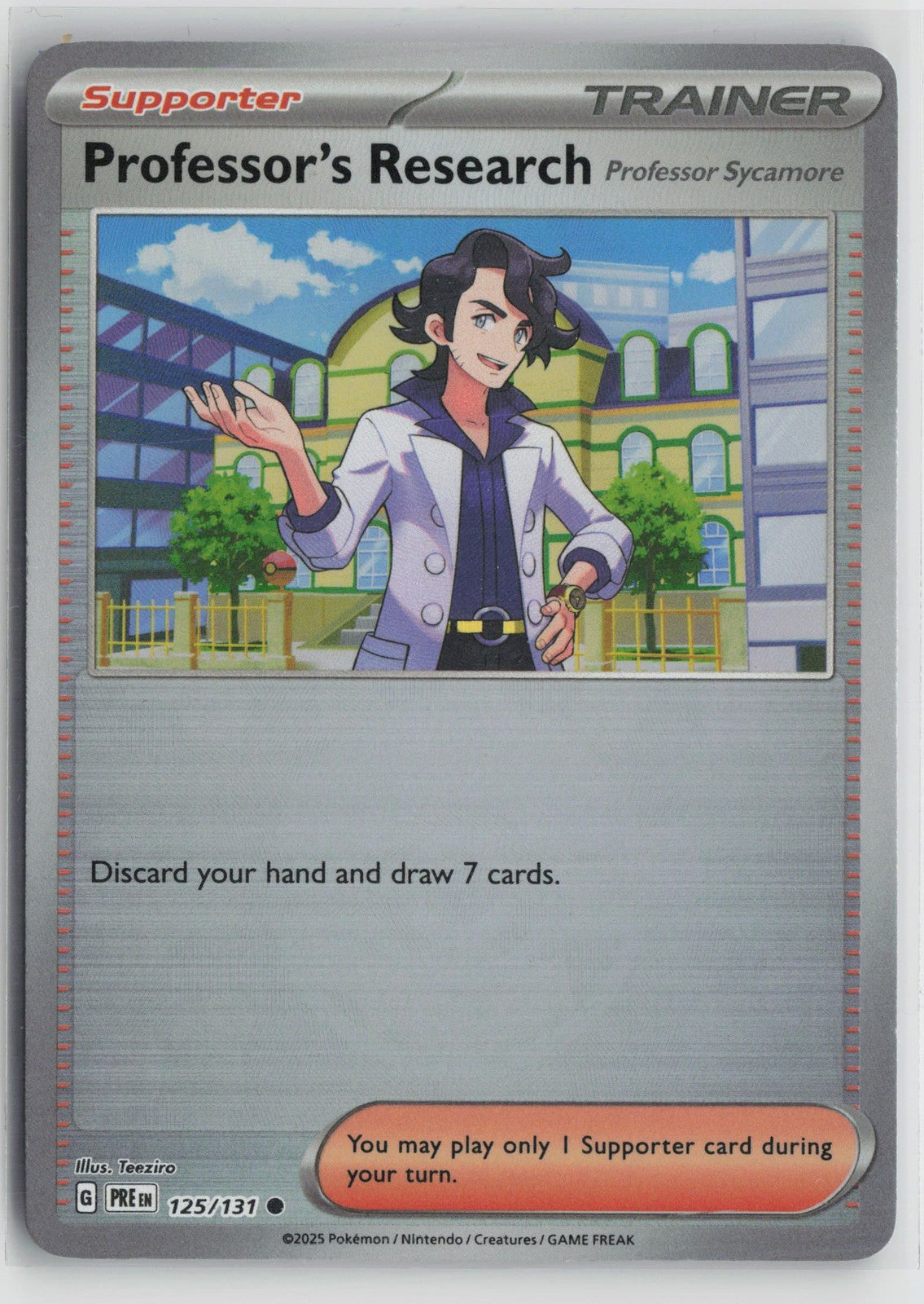 Professor's Research 125/131 Poke Ball Prismatic Evolutions Pokemon NM