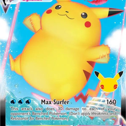 Surfing Pikachu VMAX (009/025)CelebrationsCELHolo Rare VMAX{set_code}Pokemonmint