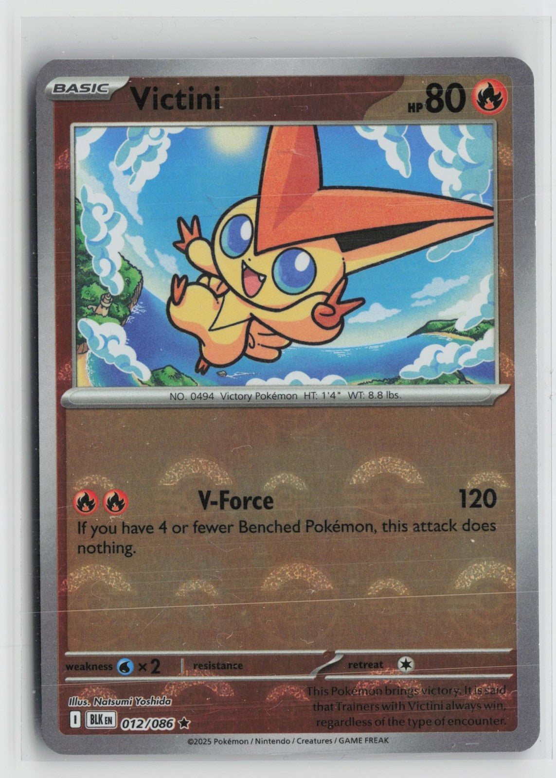 Poke Ball Victini 012/086 Rare Black Bolt Pokemon NM