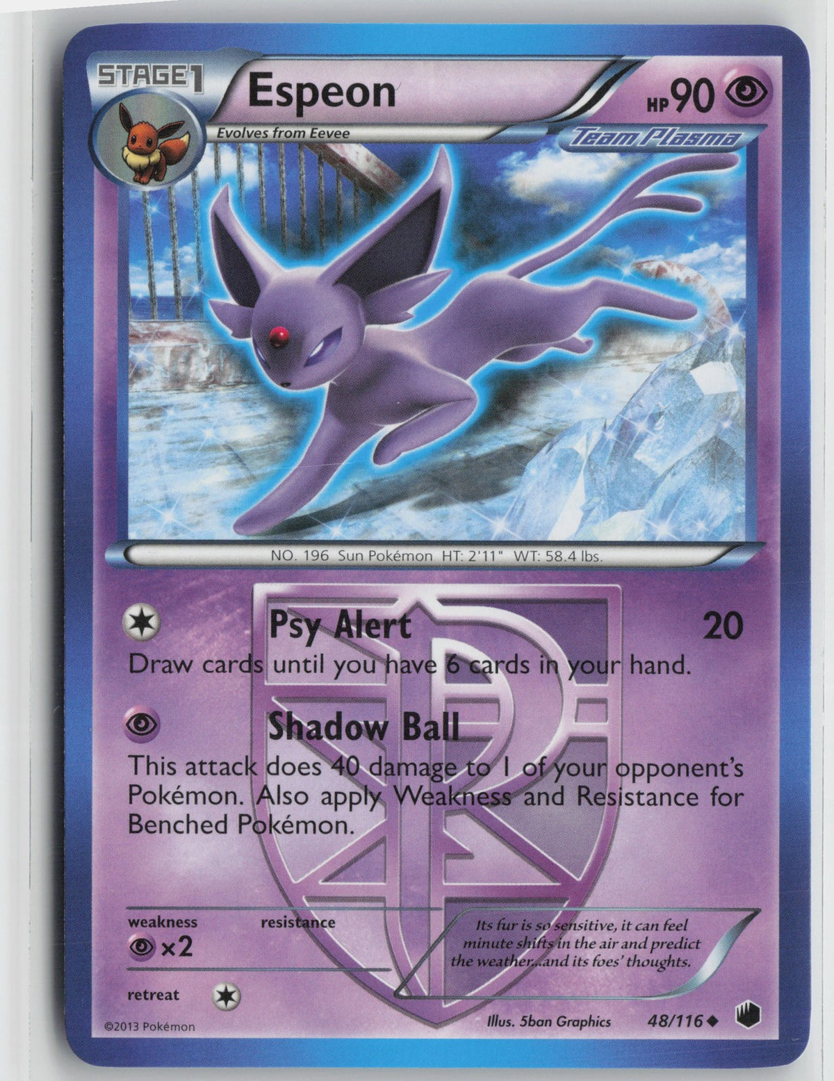 Espeon (Team Plasma) Uncommon Plasma Freeze 48/116 NM