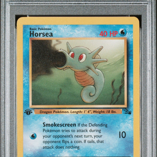 Horsea 49/62 1st Edition Fossil Pokemon PSA 100
