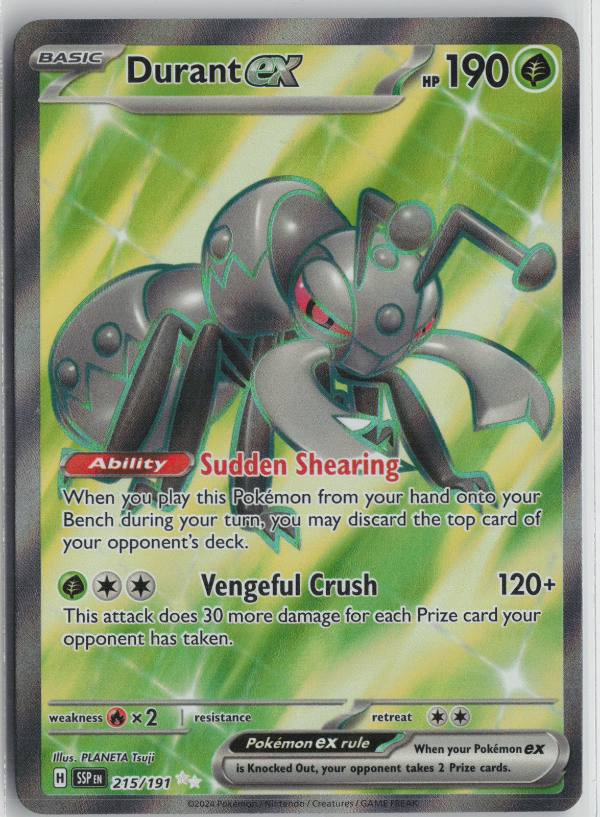 Durant ex Ultra Rare SV08: Surging Sparks 215/191 NM