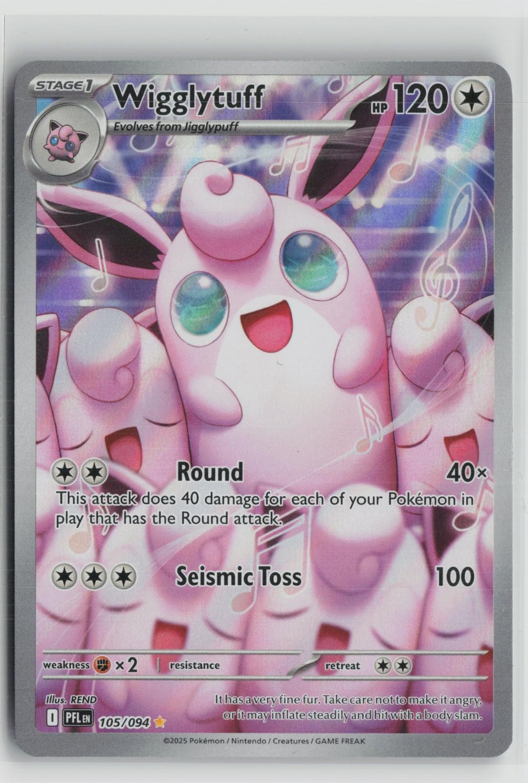 Wigglytuff 105/094 Illustration Rare Phantasmal Flames Pokemon NM