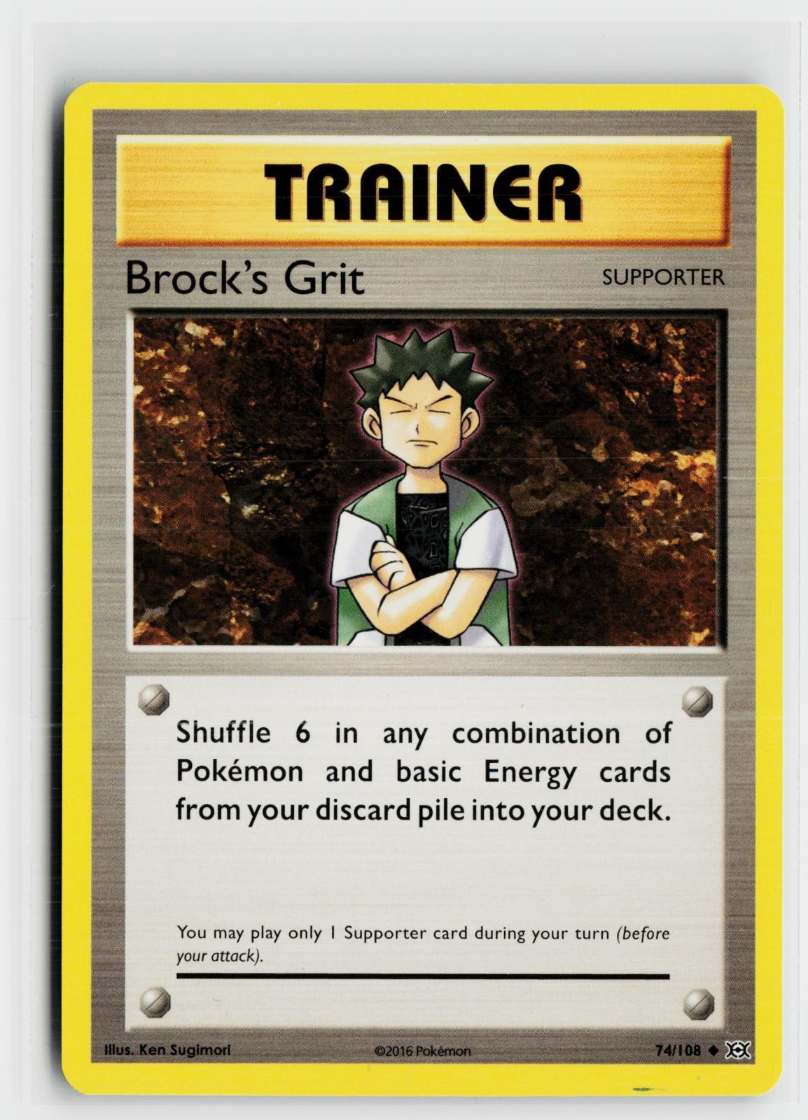 Brock's Grit 74/108 Evolutions NM UC Pokemon