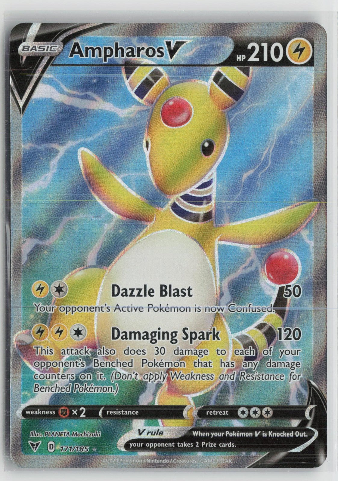 Ampharos V 171/185 Ultra Rare Vivid Voltage Pokemon NM