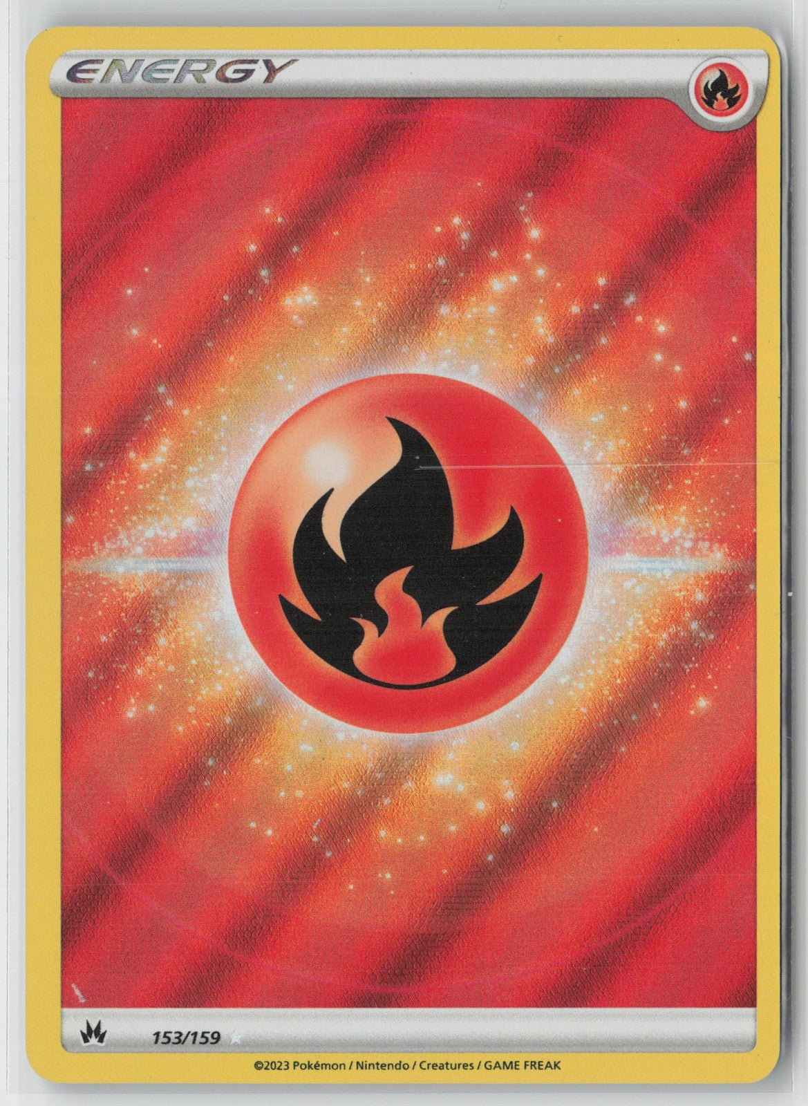 Fire Energy 153/159 Rare Ultra Crown Zenith Pokemon NM
