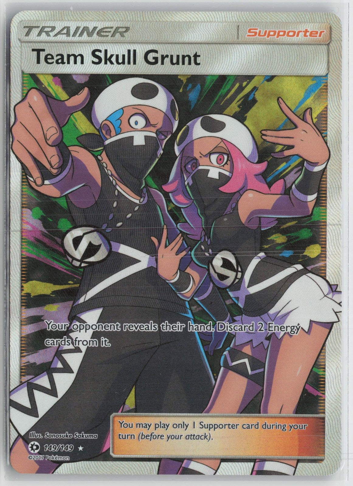 Team Skull Grunt 149/149 Rare Ultra Sun & Moon Pokemon NM