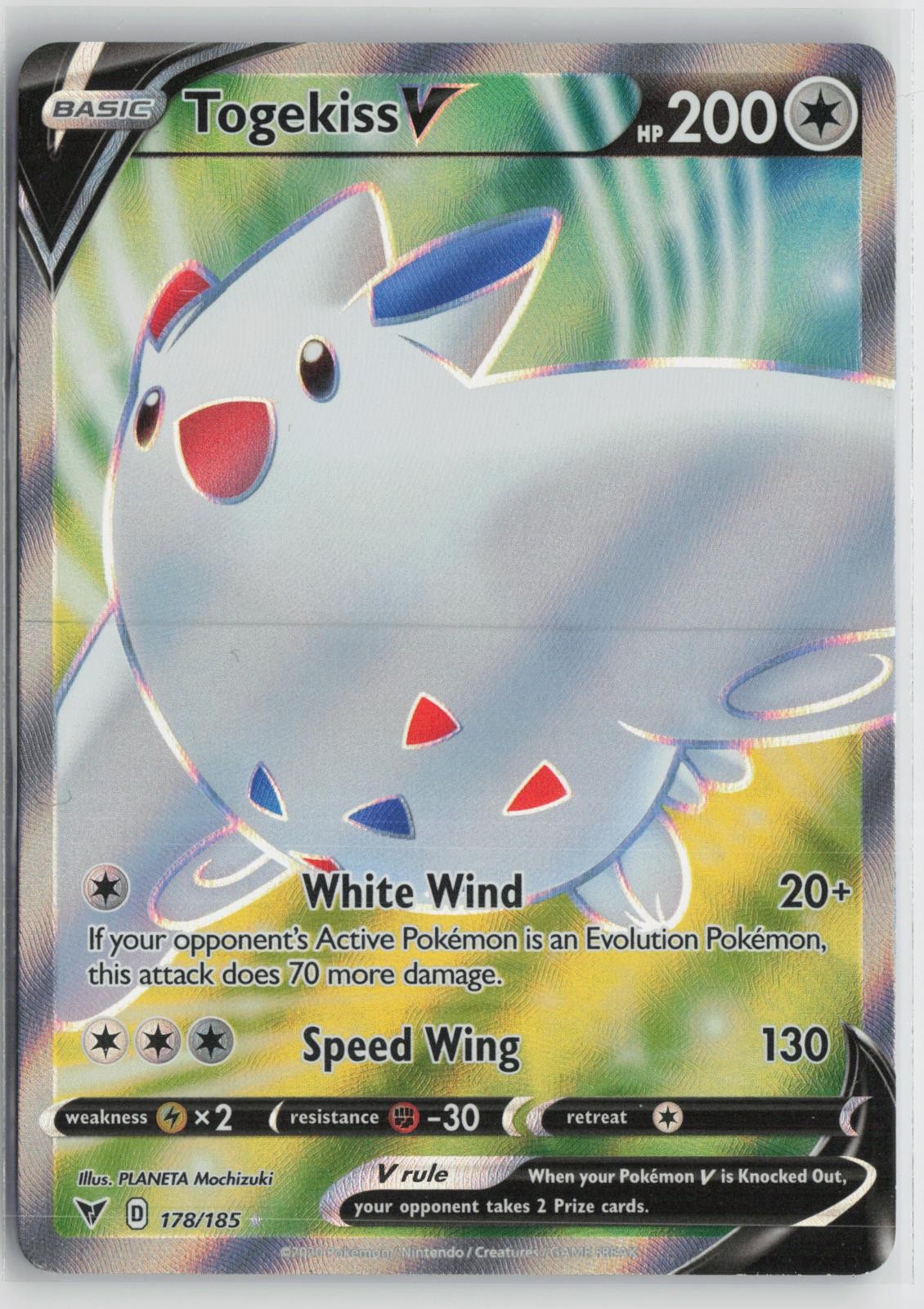 Togekiss V 178/185 Ultra Rare Vivid Voltage Pokemon NM
