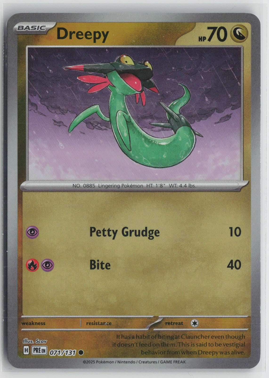 Dreepy 071/131 Mater Ball Prismatic Evolutions Pokemon NM