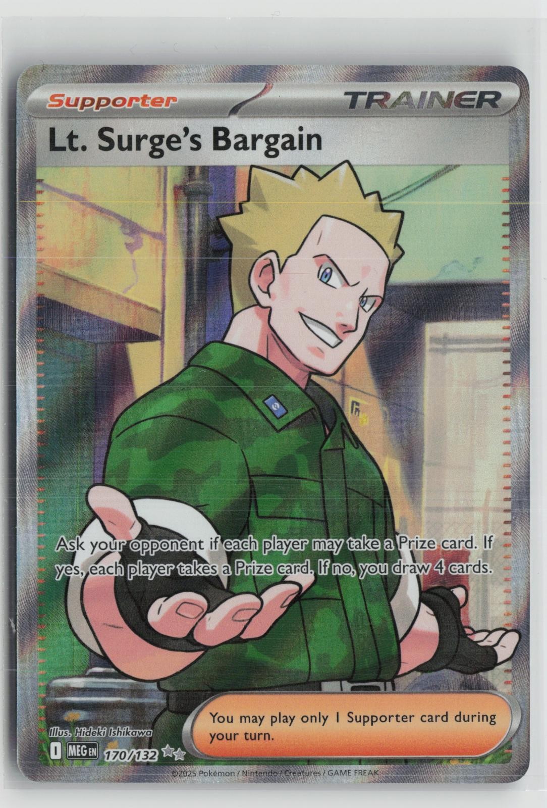 Lt. Surge's Bargain 170/132 Ultra Rare Mega Evolution Pokemon NM