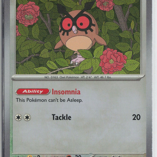 Hoothoot 077/131 Masterball Prismatic Evolutions Pokemon NM0