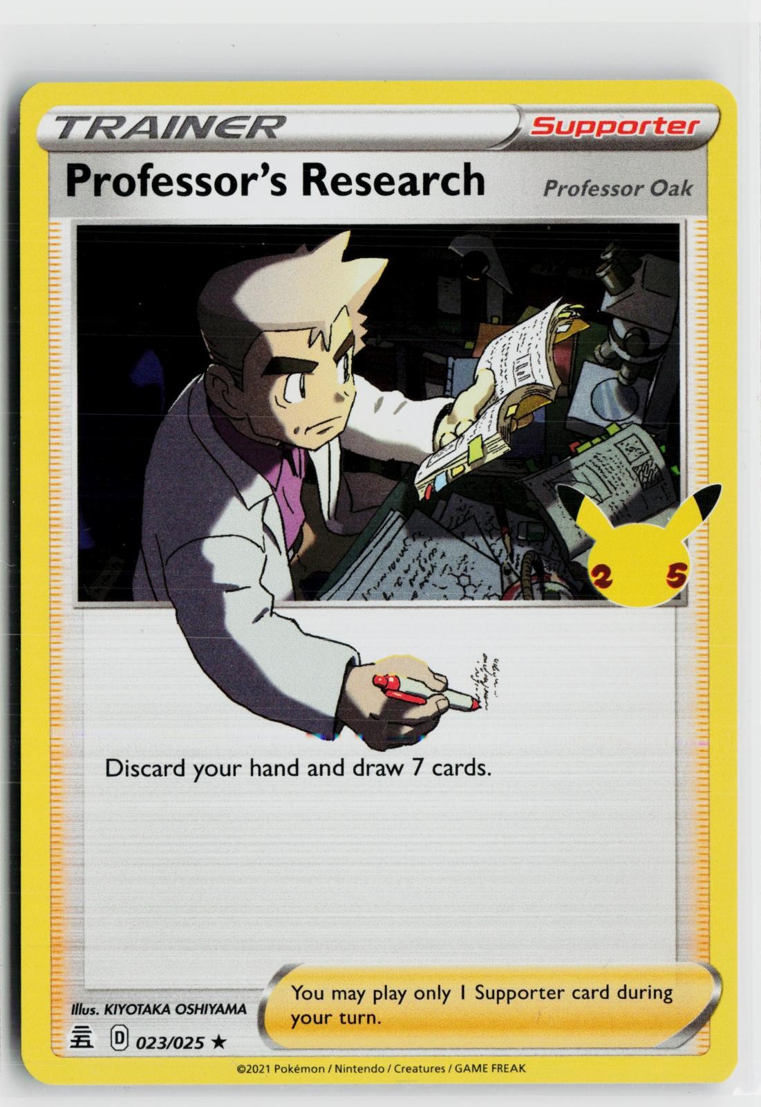 Professor's Research (Professor Oak) 023/025 Celebrations NM Holo R Pokemon