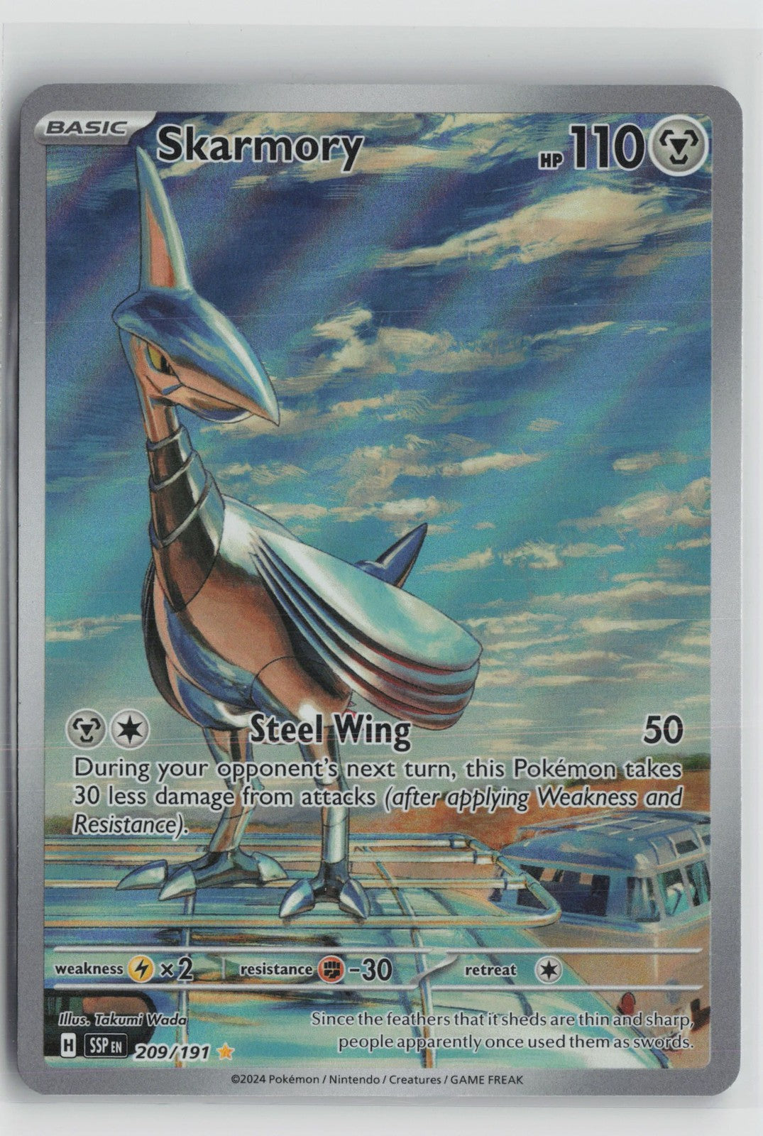 Skarmory 209/191 Illustration Rare Surging Sparks Pokemon NM