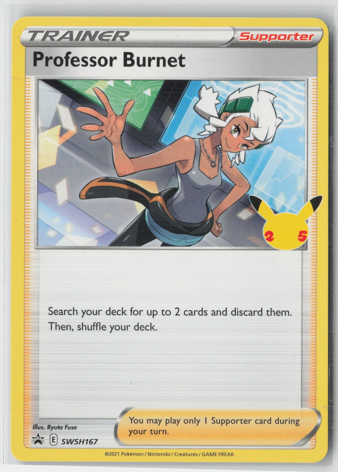 Professor Burnet -  (25th Anniversary Stamp) Promo SWSH: Sword & Shield Promo Ca