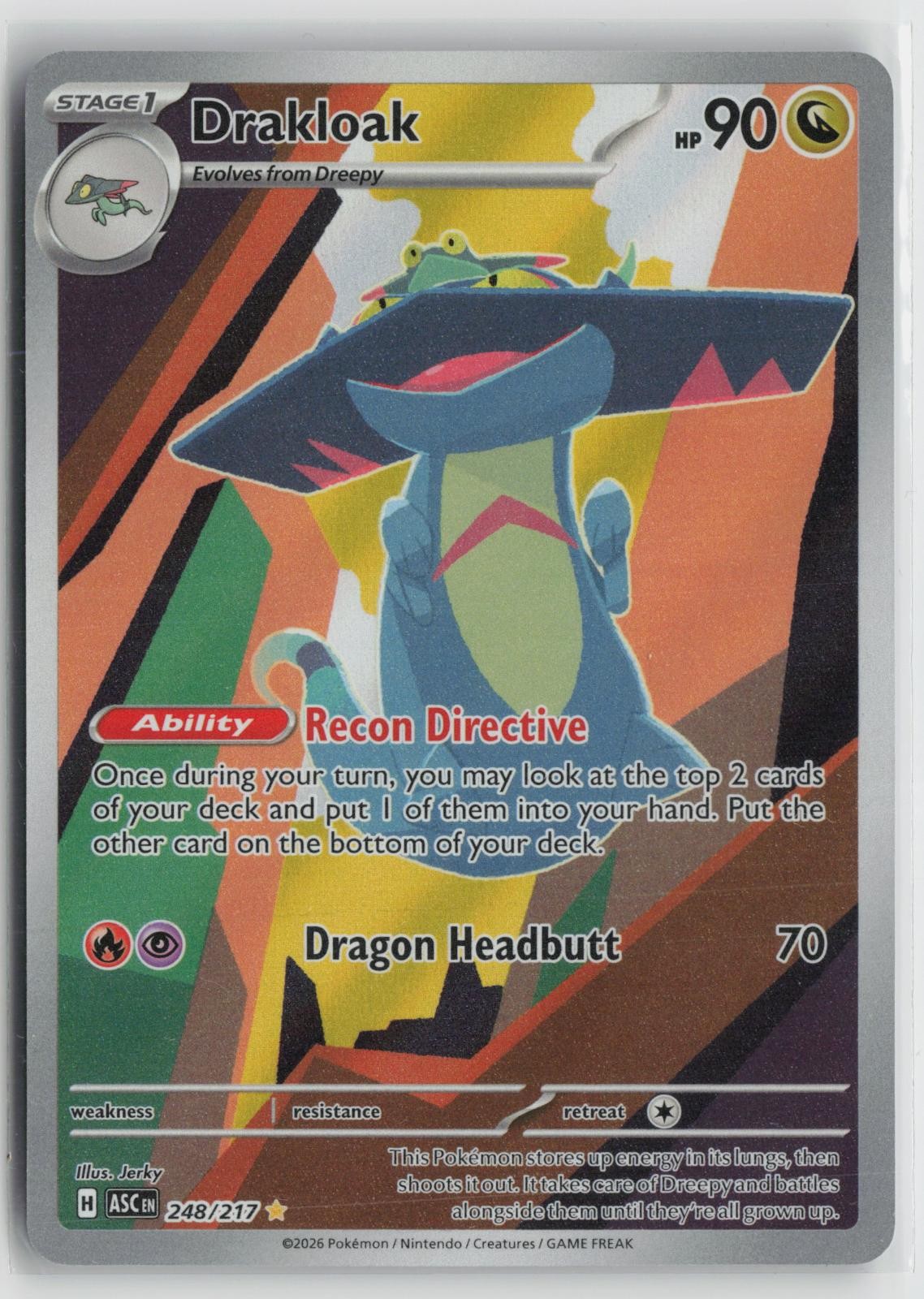 Drakloak 248/217 Illustration Rare Ascended Heroes Pokemon NM