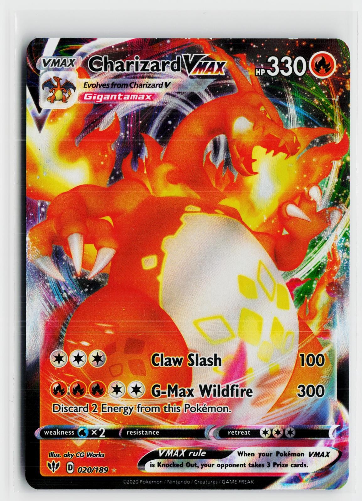 Charizard VMAX 020/189 Darkness Ablaze NM Holo VMAX Rare Pokemon