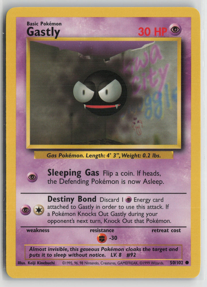 Gastly Common Base Set 050/102 NM0