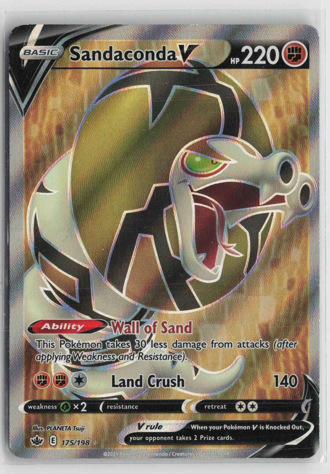 Sandaconda V 175/198 Ultra Rare Chilling Reign Pokemon NM
