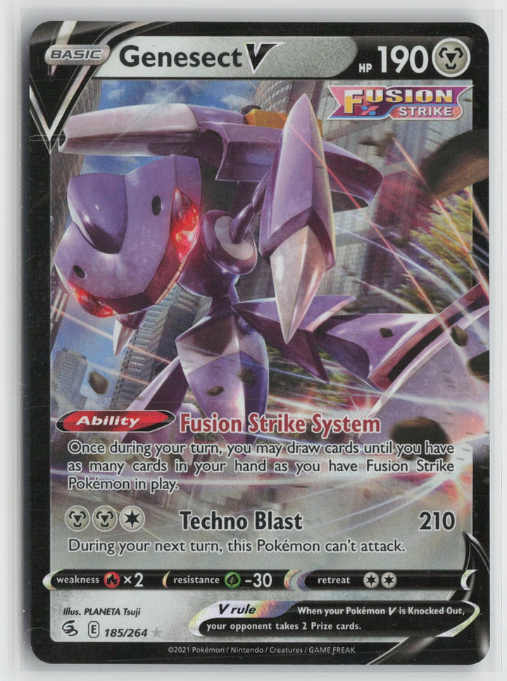 Genesect V 185/264 Holo Rare V Fusion Strike Pokemon NM0
