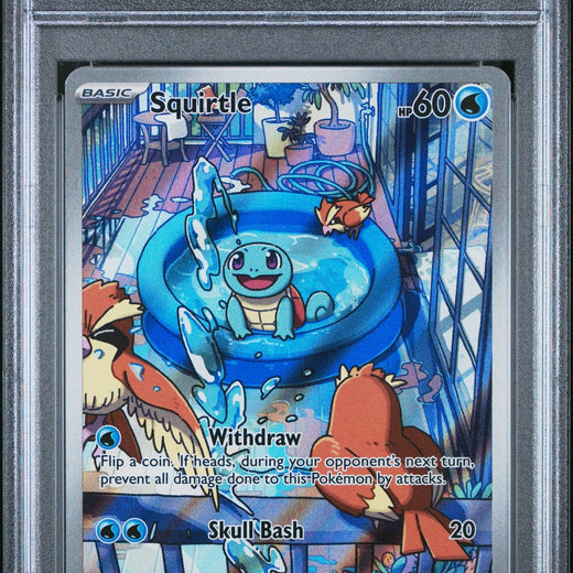 Squirtle 148/142 Illustration Rare Scr En-stellar Crown Pokemon PSA 90