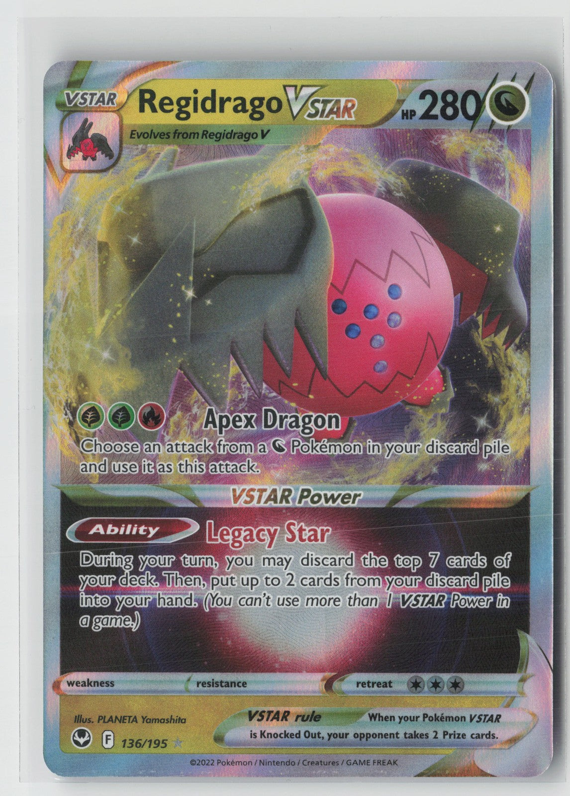 Regidrago VSTAR Ultra Rare SWSH12: Silver Tempest 136/195 NM