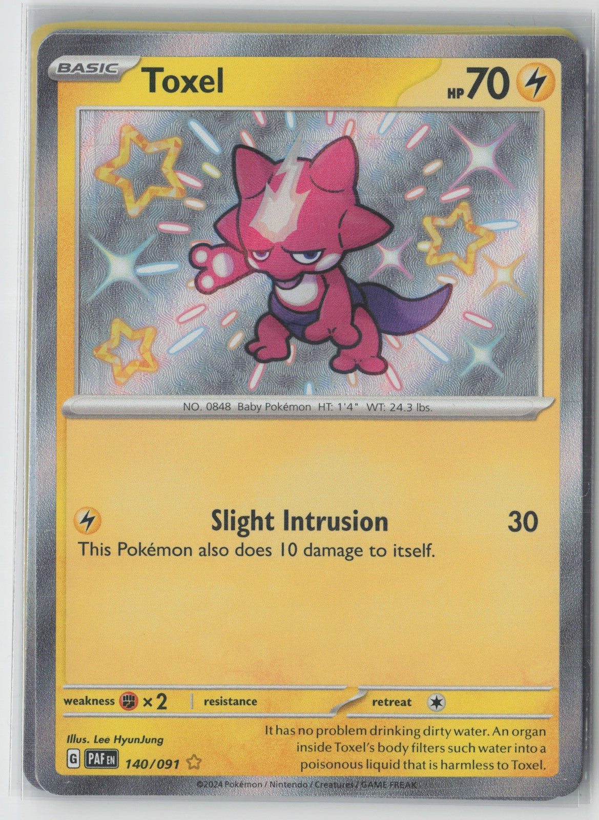 Toxel Shiny Rare SV: Paldean Fates 140/091 NM