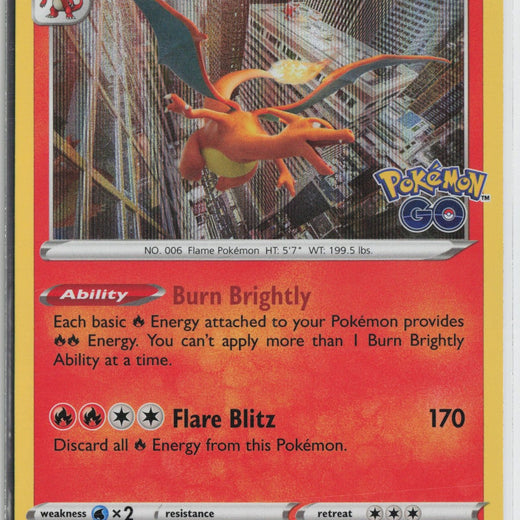 Charizard 010/078 Holo Rare Pokemon GO Pokemon NM0