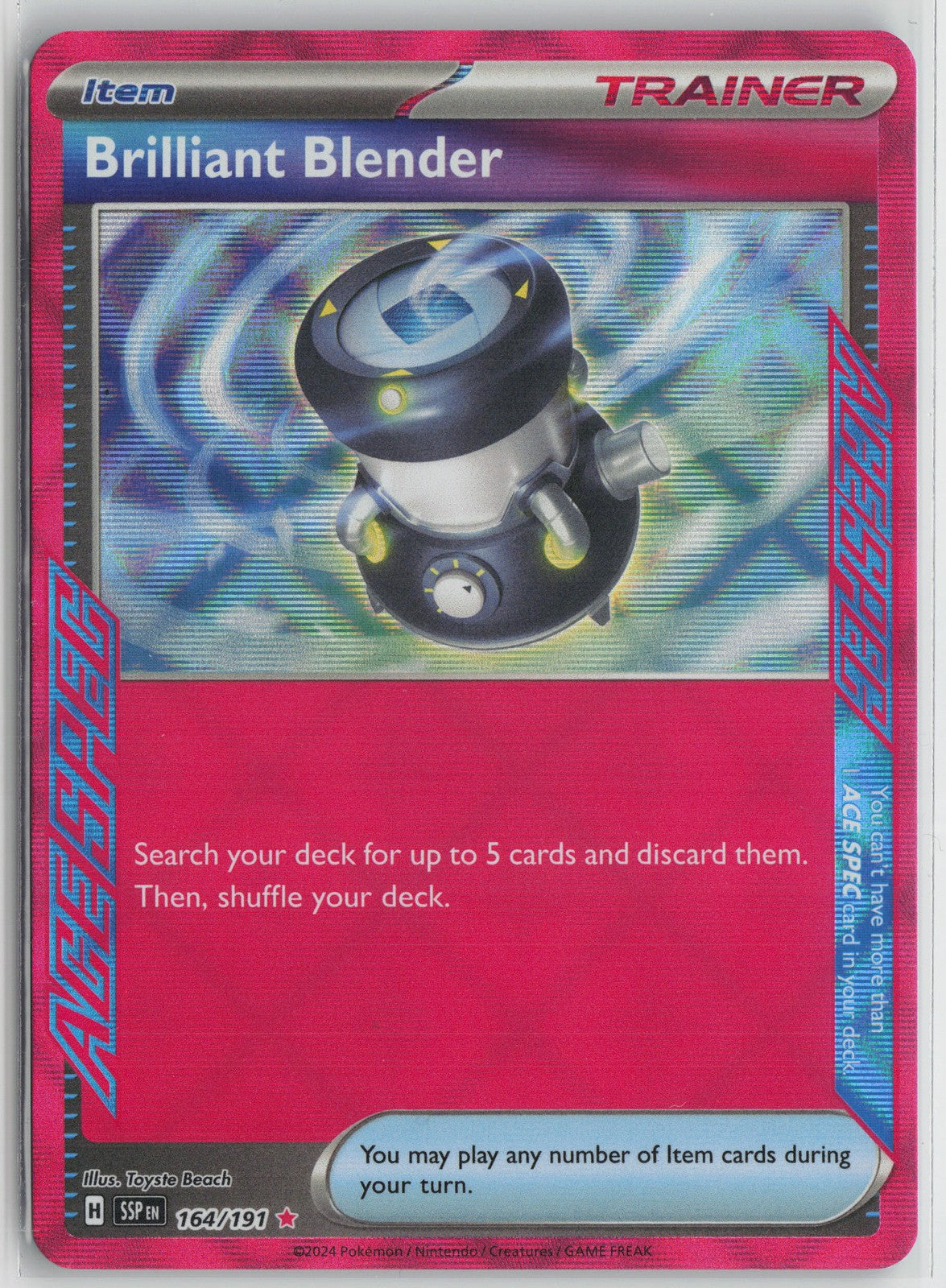 Brilliant Blender ACE SPEC Rare SV08: Surging Sparks 164/191 NM