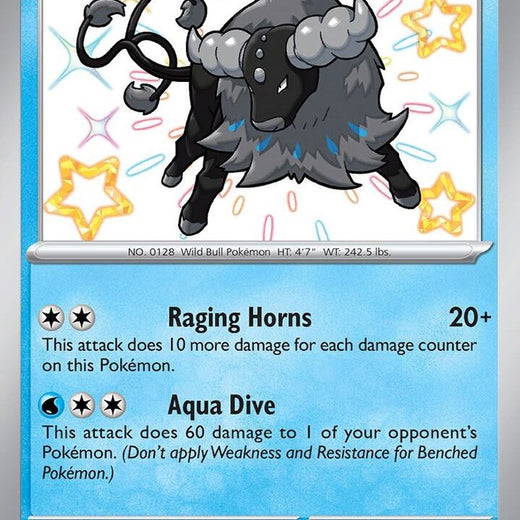 Paldean Tauros 120/091 Paldean Fates PAF Shiny Rare Near Mint Pokemon 2024