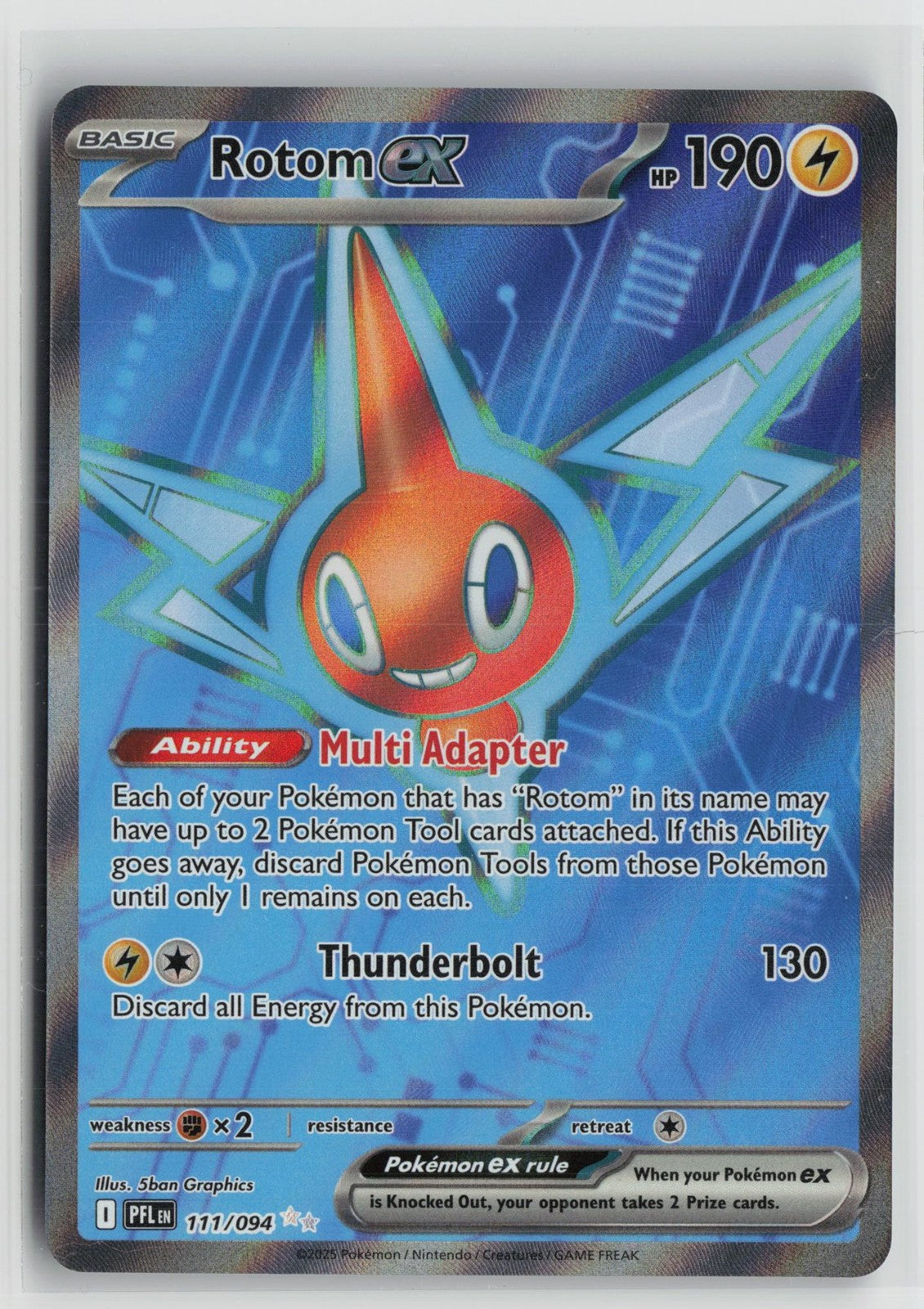Rotom ex 111/094 Ultra Rare Phantasmal Flames Pokemon NM
