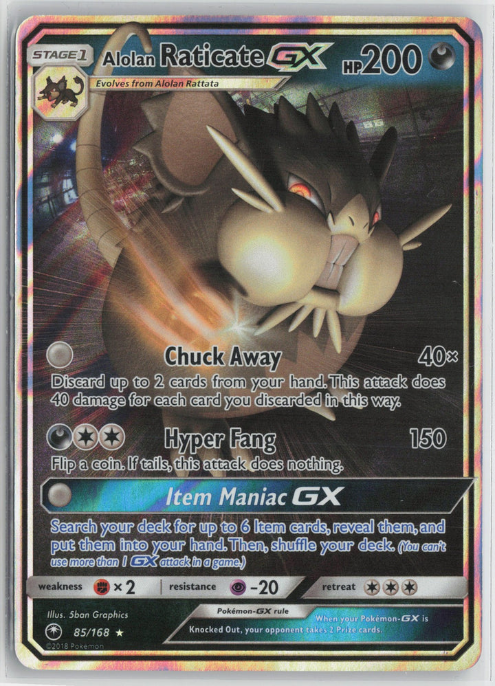 Alolan Raticate GX Ultra Rare SM - Celestial Storm 85/168 NM0